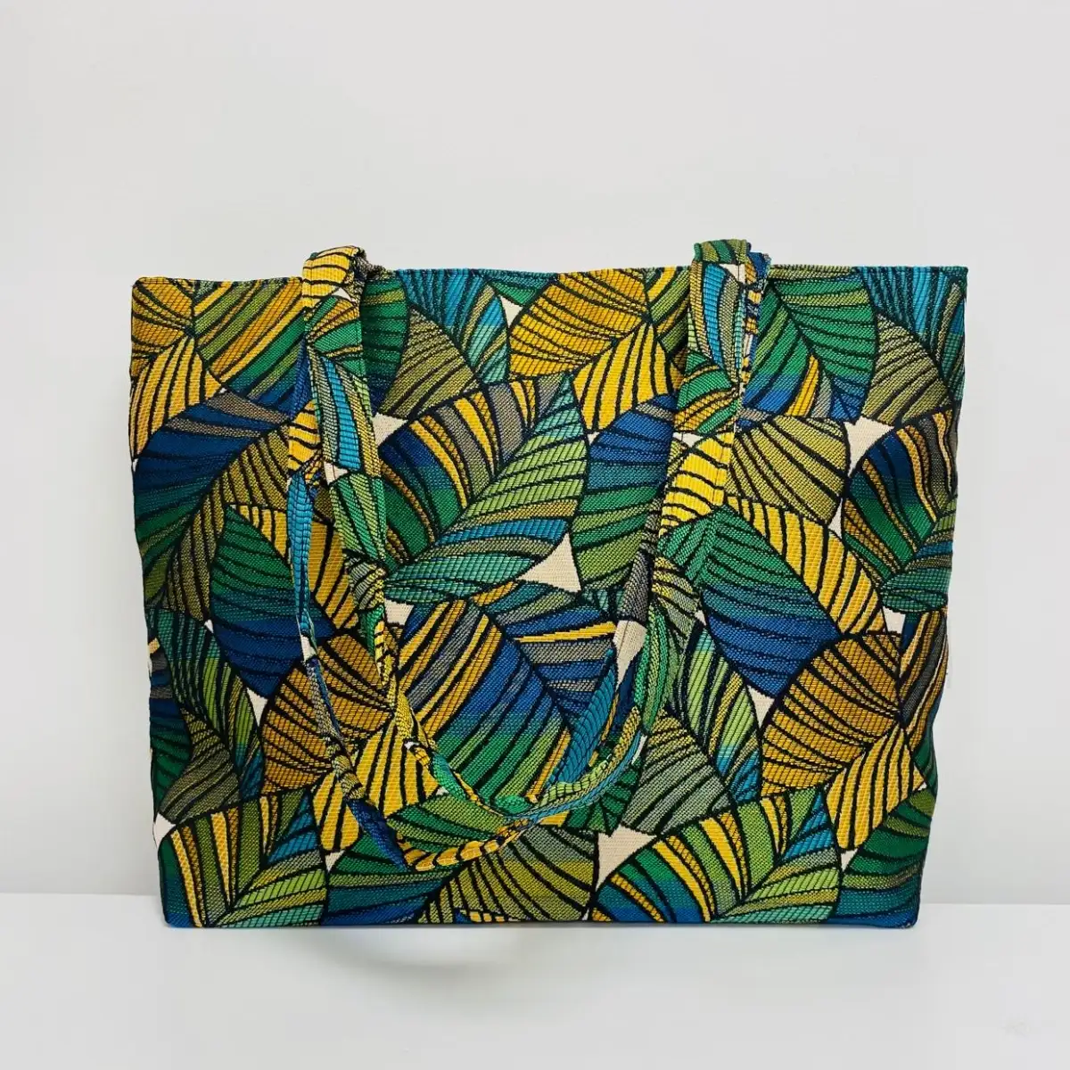 Sac caba motif feuilles